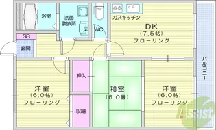 グリーンパーク二木ノ松【2階】の間取り
