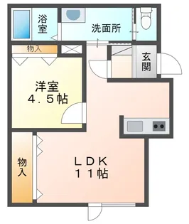 アピアII【2階】の間取り