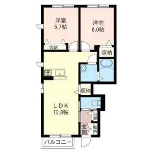 シャーメゾン本町 A【1階】の間取り
