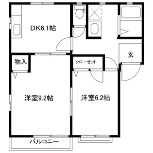 キャメロット2棟【2階】の間取り