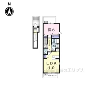 ハーモニーヴィレッジ池田【2階】の間取り