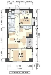 エクセレントパーク北山【6階】の間取り