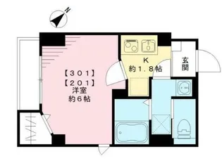 MTレジデンス早稲田【2階】の間取り