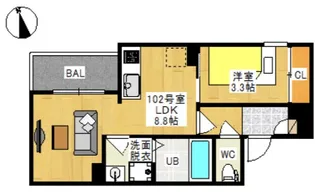 REGALEST十日市II【1階】の間取り