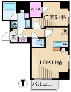 BPRレジデンス王子【11階】の間取り