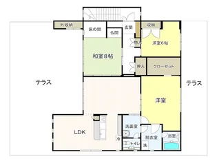 西陵ヒルズ壱番館【2階】の間取り