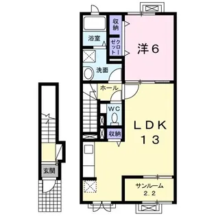 グリーン・南天【2階】の間取り