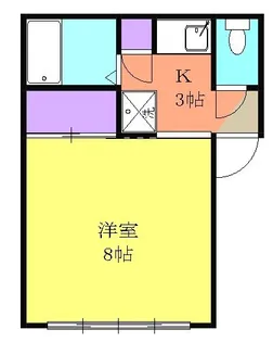ハマシン狐ヶ崎マンション【2階】の間取り