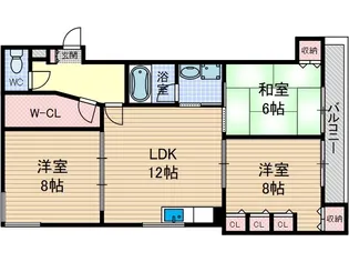 サンシャイン茨木パート2【2階】の間取り
