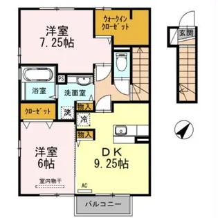 ディアコート浜道I【2階】の間取り
