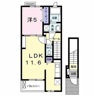 ザ・フォレスト壱番館【2階】の間取り