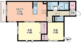 WILL SUMIKA【2階】の間取り