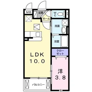 へりていじ桜井I【1階】の間取り