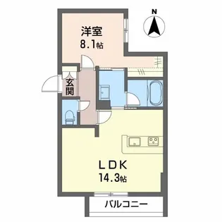 クレスティーク福住【1階】の間取り