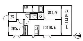 グルナーワルト菊名A【1階】の間取り