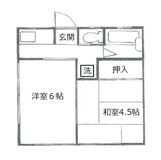 第1美咲コーポ【2階】の間取り