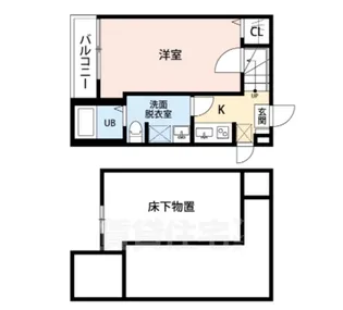 グランショア千代【1階】の間取り