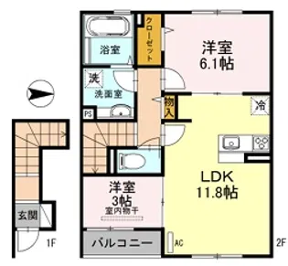 Luxtia ルクティア【2階】の間取り