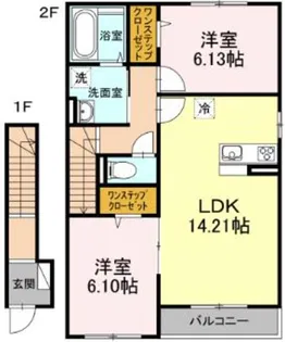 クレアージュ【2階】の間取り