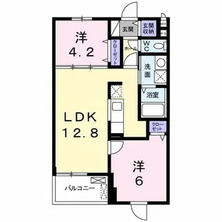 マウントック・ケイ【4階】の間取り