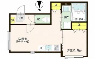 ハーモニーテラス島根【3階】の間取り