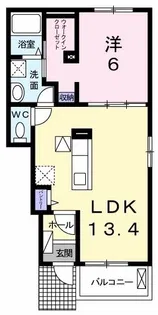 リベルタA【1階】の間取り