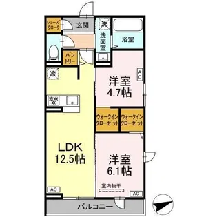 ウィル カノア【2階】の間取り