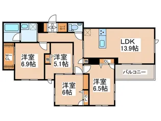 Grandy Villa Ohtakanomori II【2階】の間取り