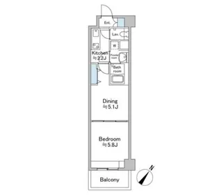 ソナーレ横浜【6階】の間取り