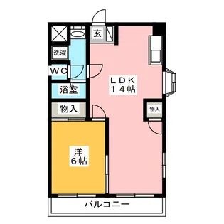 カームハイツNAWA【2階】の間取り