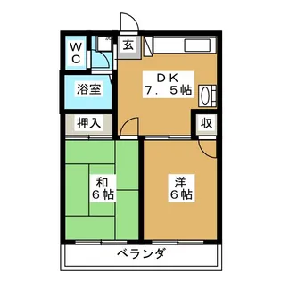 エステート奥戸【1階】の間取り