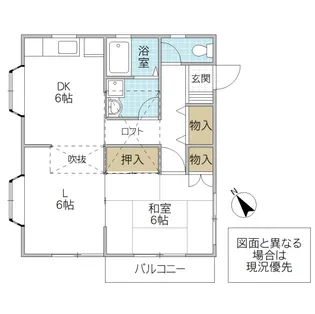 1LDKの間取り画像