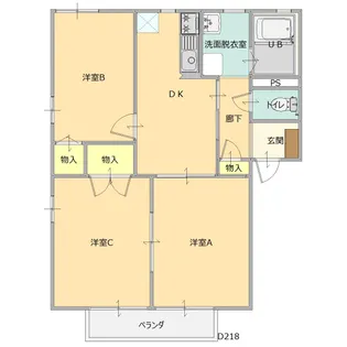 ファミール三愛II【2階】の間取り