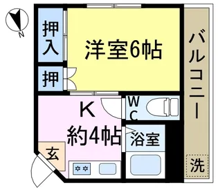 1Kの間取り画像