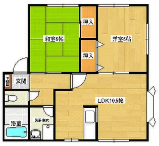 2LDKの間取り画像