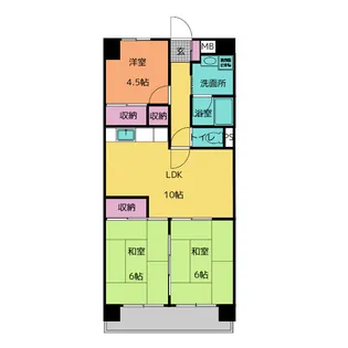 City 堀木【7階】の間取り
