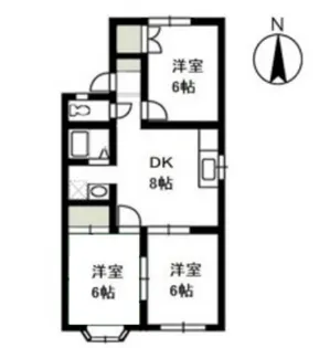 グリーン・ヴィラ【1階】の間取り