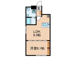 IoTele曙橋【4階】の間取り