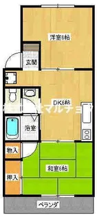 ハイカムール稲成【2階】の間取り