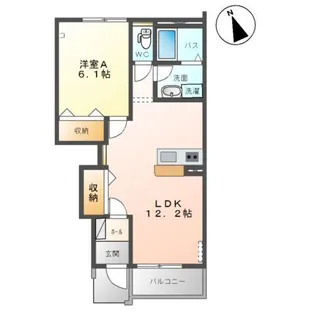 リバレインヒルズII【1階】の間取り