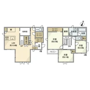 東京都中野区上高田2【一戸建】の間取り