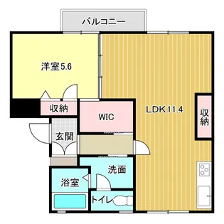ラ・フォーレ紀寺【2階】の間取り