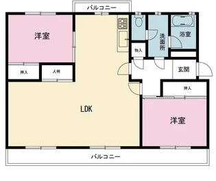 港南台ひばり団地1号棟【2階】の間取り