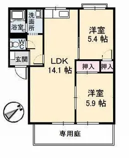トリコローレ B【1階】の間取り