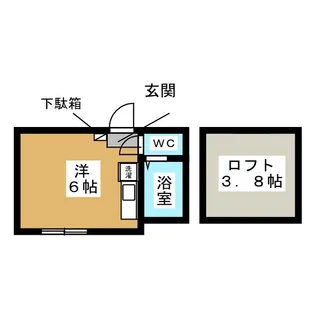 ユナイト追浜A・ガウディ【2階】の間取り