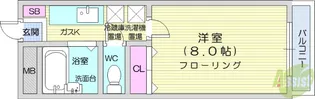 ノーブルカーサ八幡【2階】の間取り