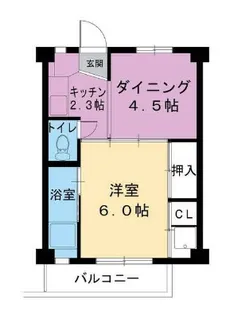 ビレッジハウス吉備1号棟【4階】の間取り