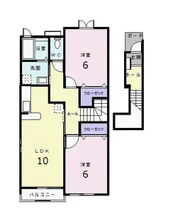 クレストールD【2階】の間取り