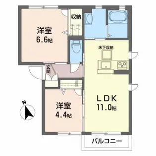 シャーメゾン・パルル【1階】の間取り