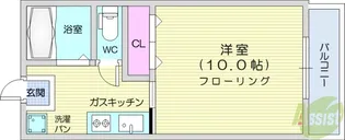 ルミナス旭ヶ丘【1階】の間取り